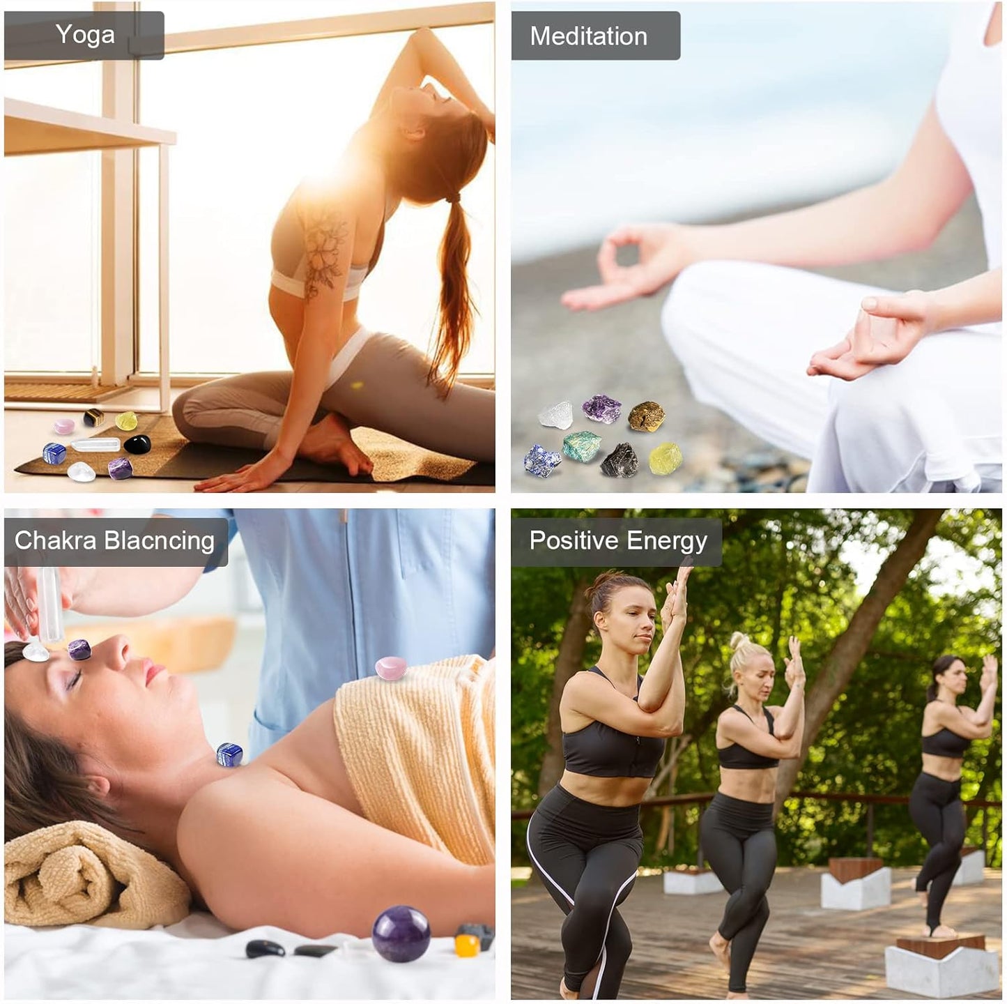 Crystals and Healing Stones Set, Chakra Crystal Kit, 28 Pcs Real Crystals for Beginners Rocks Gem Stones Energy Meditation Natural Reiki Spiritual Balancing Mindful Souls, Crystals Set Gifts for Women