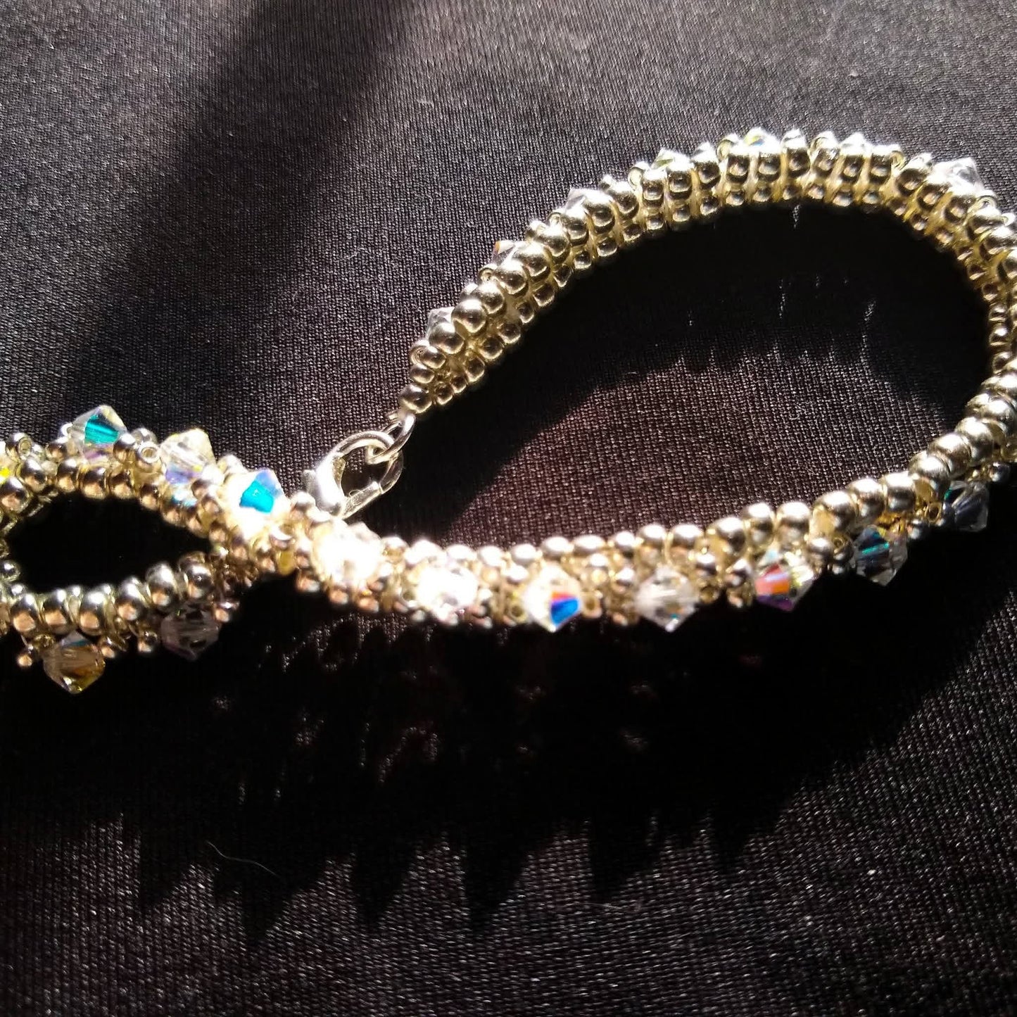 Bright Austrian Crystal Seed-Beaded Bracelet