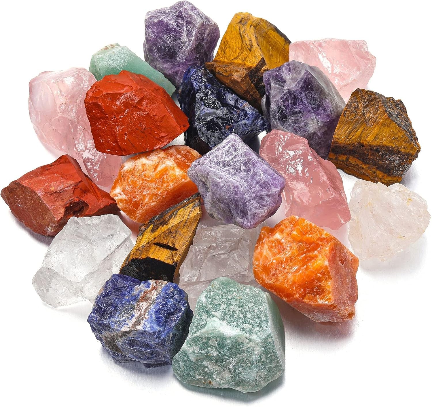Bulk Sunstone Healing Crystals Rough Stones - Large 1" Natural Raw Stones Crystal for Reiki Healing, Wicca, Witchcraft, Tumbling, Cabbing, Fountain Rocks, Decoration, Polishing 0.5Lb
