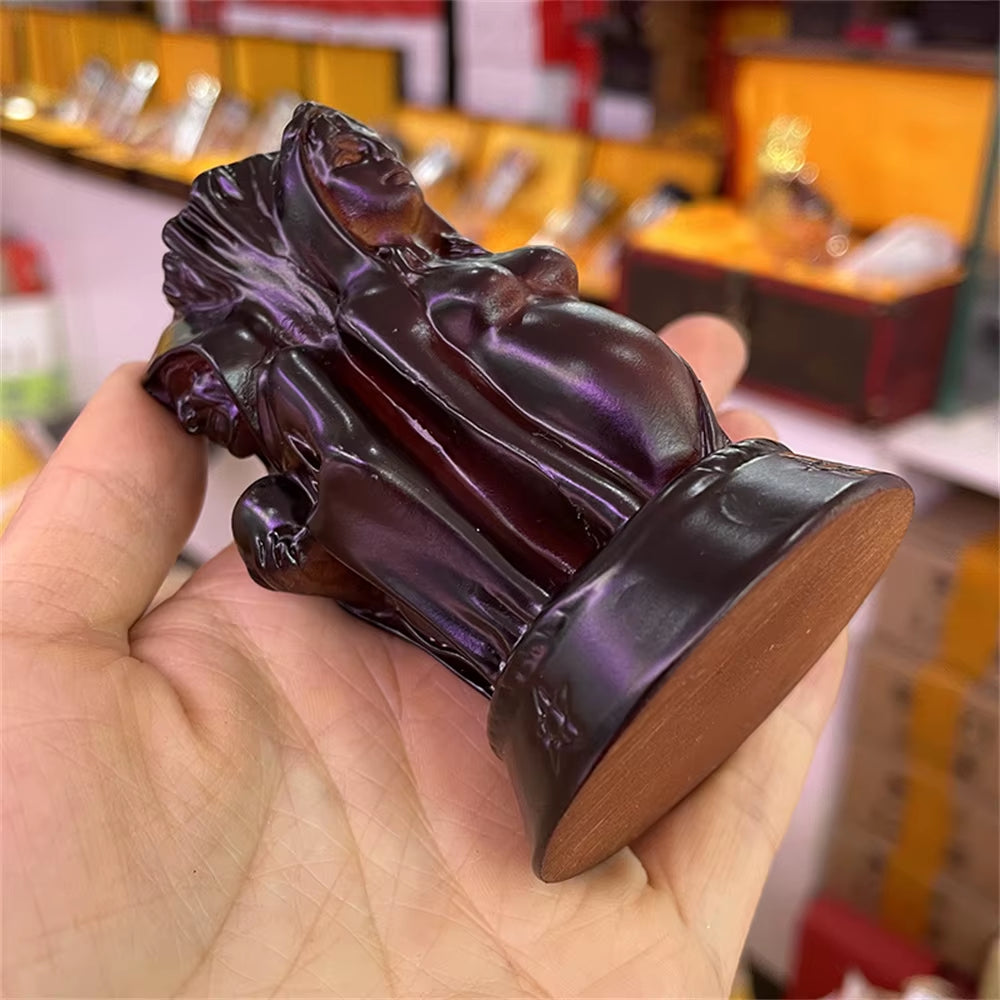 Roman Three Goddess Witch Sun Moon Star Resin Statue Crystal Ball Base Sphere Display Stand Home Decor