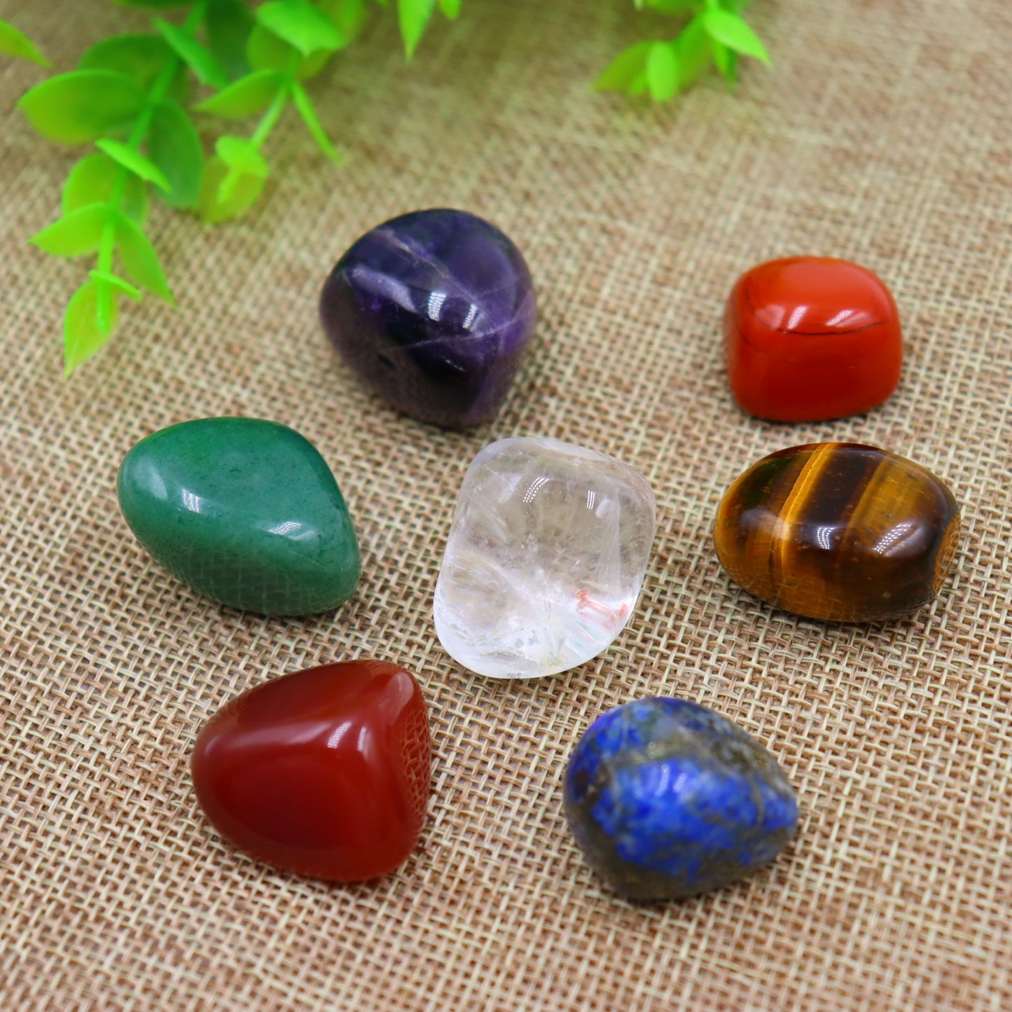 Natural Rainbow Chakra Crystal Raw Stone