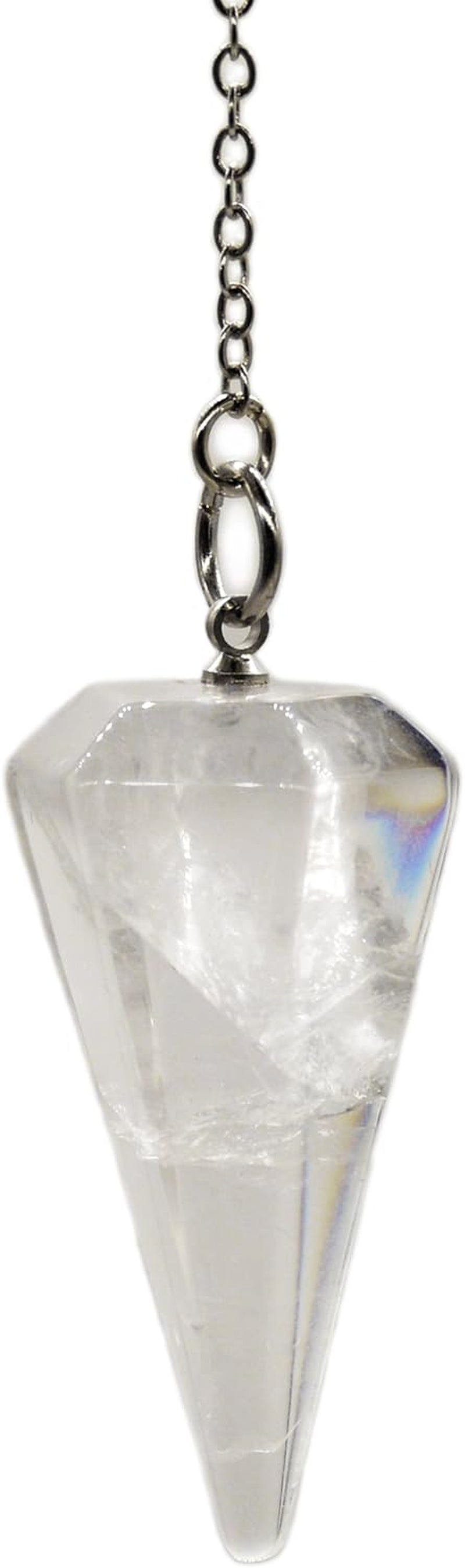 Pendulum Crystal for Dowsing, Divination and Healing - Crystal Pendulum with Chain, Perfect for Energy Balancing and Chakra Healing
