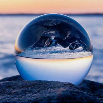 100Mm Photography Crystal Ball Sphere Decoration Lens Photo Prop Lensball Clear