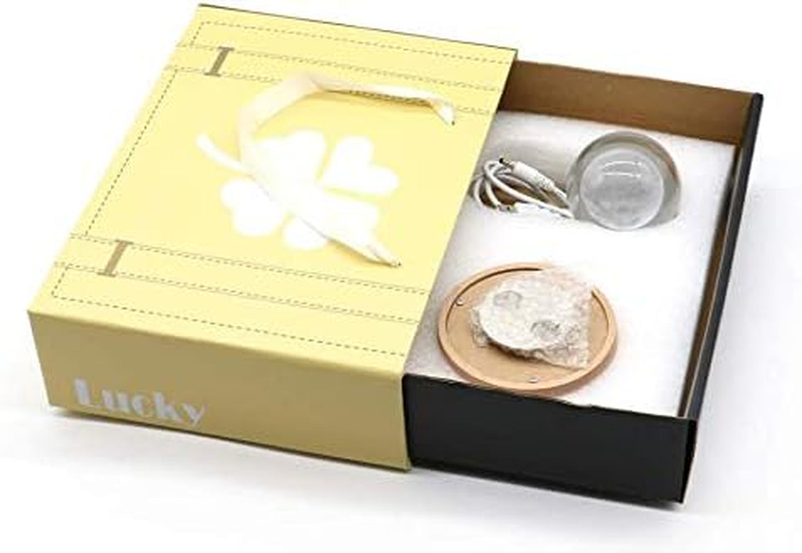 Projection LED Light-3D Crystal Ball Music Box Luminous Rotating Musical Box-Wood Base Best Gift for 【Mother'S Day Gift】 Birthday Christmas (Moon)