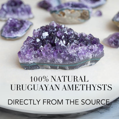 Large Amethyst Crystal Rock 1.5 to 2 Lb Raw Clusters from Uruguay Quartz Geode (600 Grams to 900 Grams)