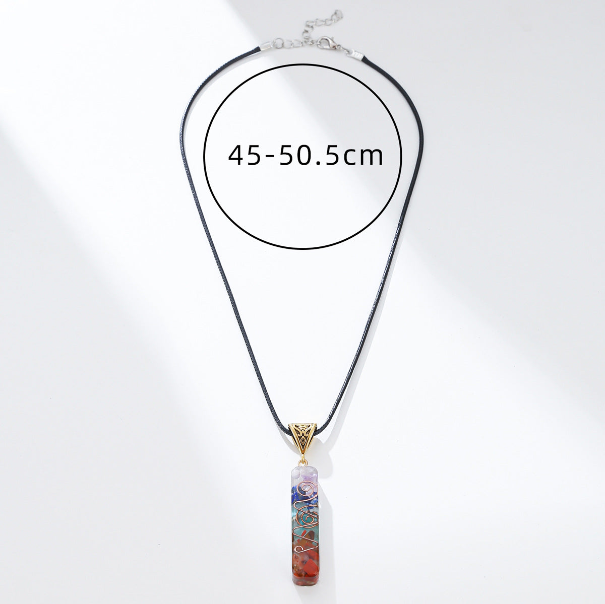 Retro Reiki Healing Energy Crystal Pendant Natural Stone for Yoga Meditation Spiritual 7 Chakra Jewelry Necklace Amulet