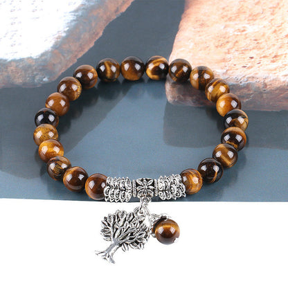 Tree of Life Simple Natural Stone Bracelet