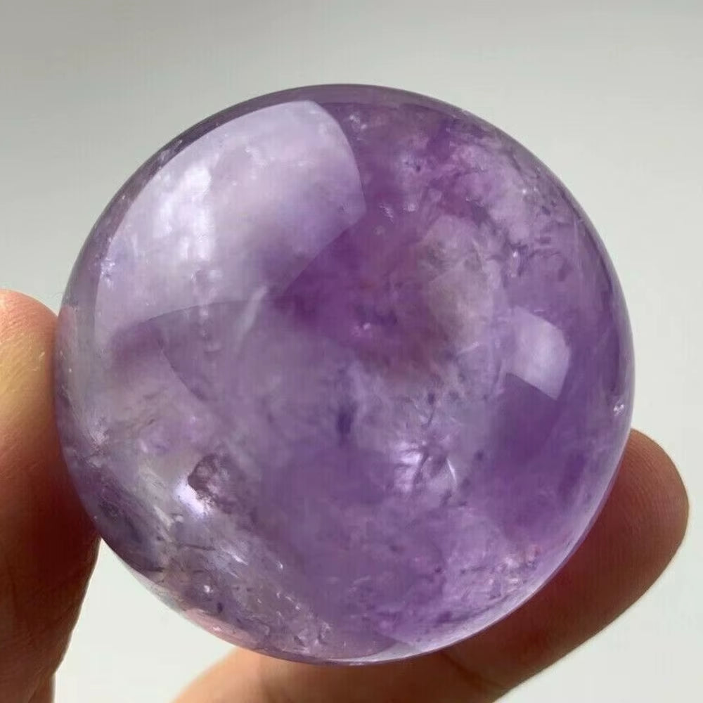 Natural Guardian Amethyst Ball Raw Gemstone Polished Craft Gifts Purple Quartz Crystal Stone Sphere Healing Home Decoration