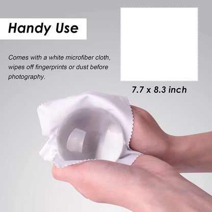 Crystal Ball for Photography 3 Pack, Props Decoration, K9 Lens Suitable Gazing for Divination, Feng Shui, Fortune Telling, Meditation, Magical Shots, Elegant Home & Party Decor(60/80/100Mm)