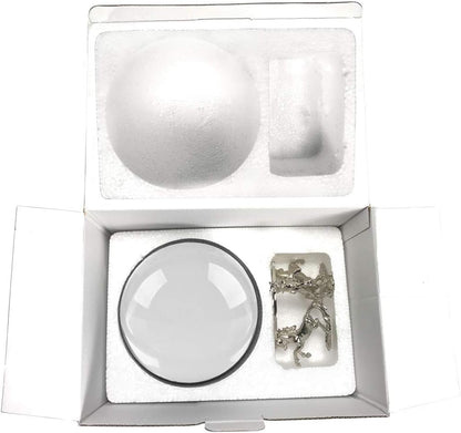 Clear Crystal Ball 150Mm (6 Inch) with Unicorn Stand and Gift Package for Decorative Ball, Lensball Photography, Gazing Divination or Feng Shui, and Fortune Telling Ball