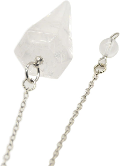 Pendulum Crystal for Dowsing, Divination and Healing - Crystal Pendulum with Chain, Perfect for Energy Balancing and Chakra Healing