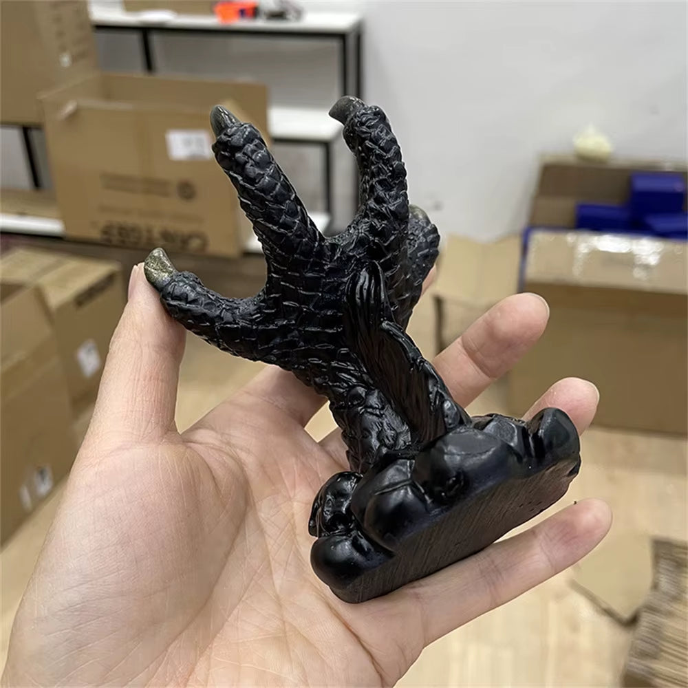 4Inch Dragon Claw Sphere Holder Relief Skull Snake Crystal Magic Ball Display Stand Resin Crafts Ornament Collectable Decorative