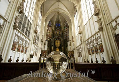 Clear Crystal Ball 150Mm (6 Inch) with Unicorn Stand and Gift Package for Decorative Ball, Lensball Photography, Gazing Divination or Feng Shui, and Fortune Telling Ball