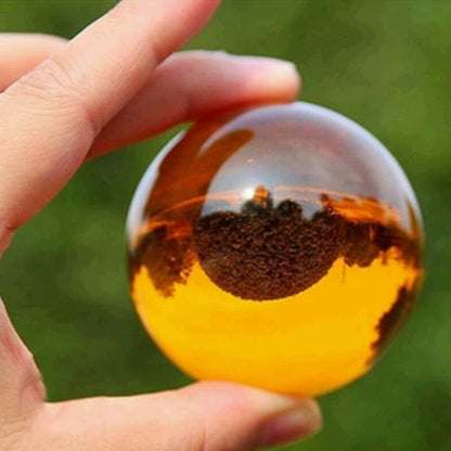 Amber Asian Rare Natural Quartz Magic Crystal Healing Ball Sphere 40/50/60Mm