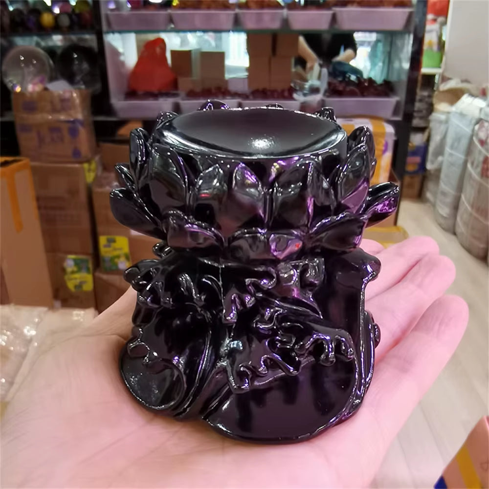 Lotus Resin Crystal Ball Base Ornaments Crafts Magic Sphere Holder Beautifully Collectables Office Home Decorations