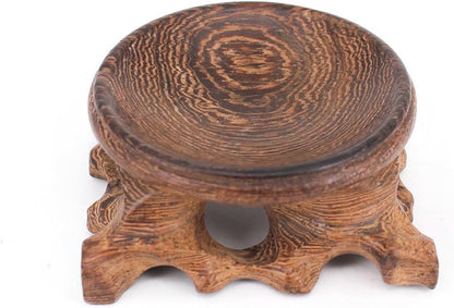 Crystal Ball 3 Inch (80Mm) with Exquisite Root Carving Wood Stand (Clear)