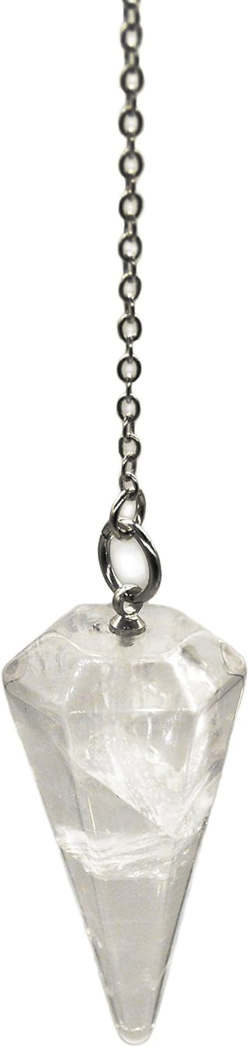Pendulum Crystal for Dowsing, Divination and Healing - Crystal Pendulum with Chain, Perfect for Energy Balancing and Chakra Healing