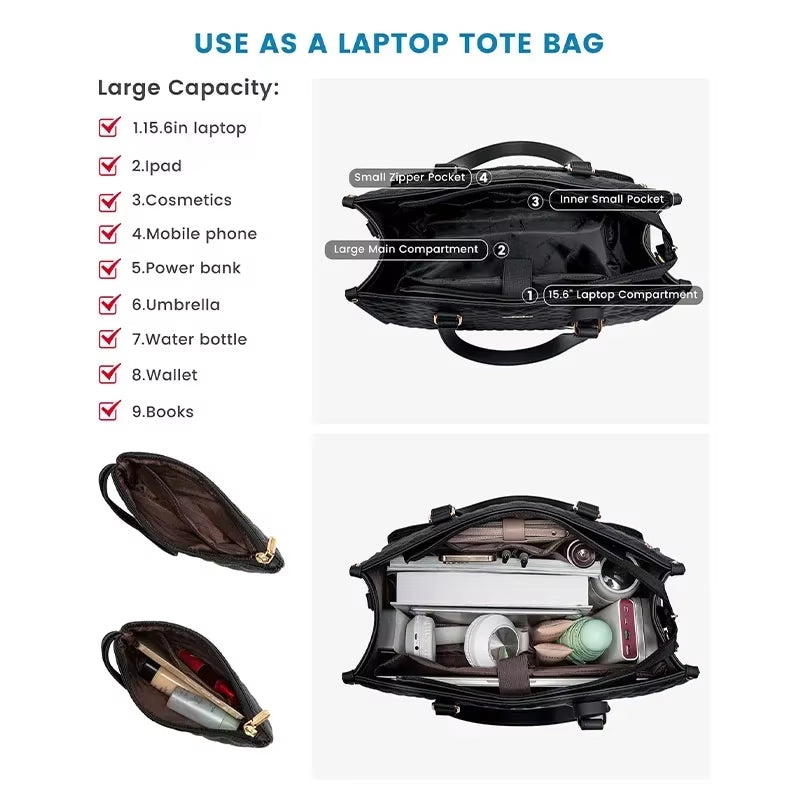 Portable Lunch Tote Bag for Women Multi Purpose Insulated Lunch Shoulder Pouch Makeup Bag Durable Waterproof Travel Bag 2025 New