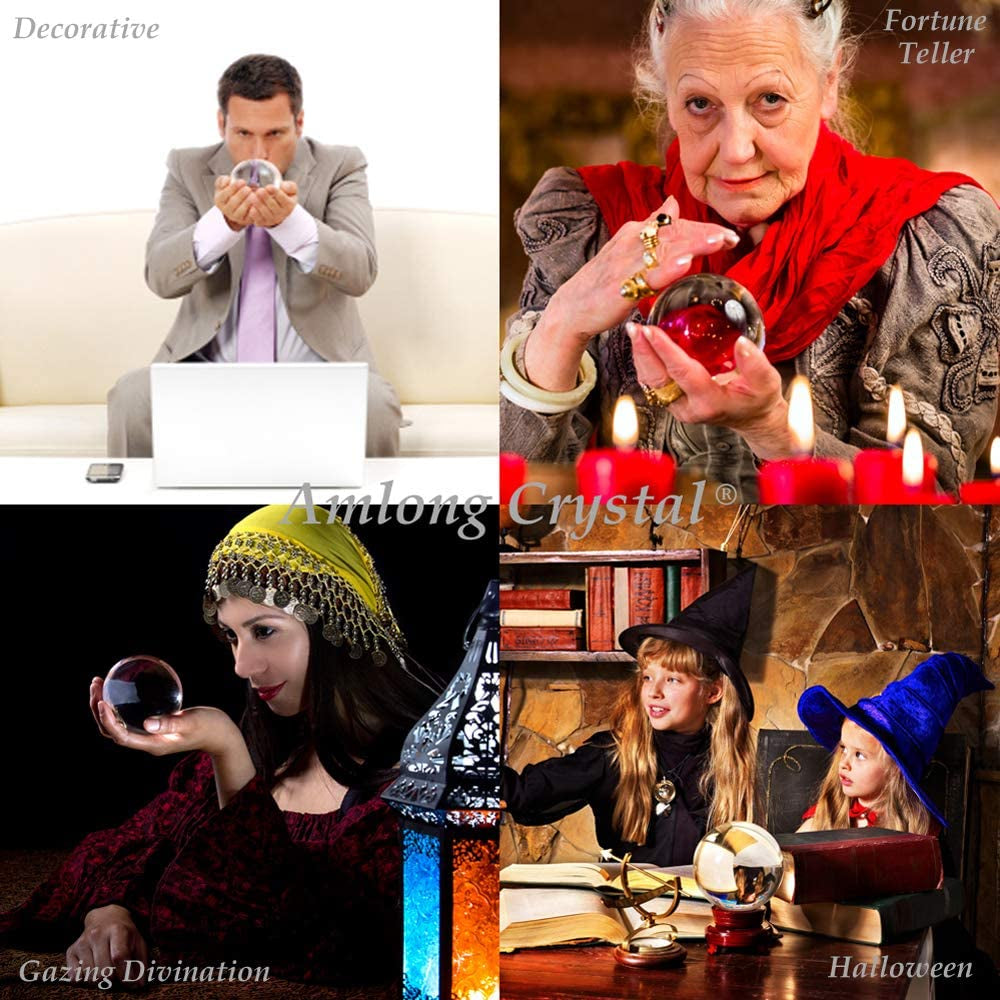 Clear Crystal Ball 150Mm (6 Inch) with Unicorn Stand and Gift Package for Decorative Ball, Lensball Photography, Gazing Divination or Feng Shui, and Fortune Telling Ball