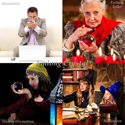 Clear Crystal Ball 150Mm (6 Inch) with Unicorn Stand and Gift Package for Decorative Ball, Lensball Photography, Gazing Divination or Feng Shui, and Fortune Telling Ball