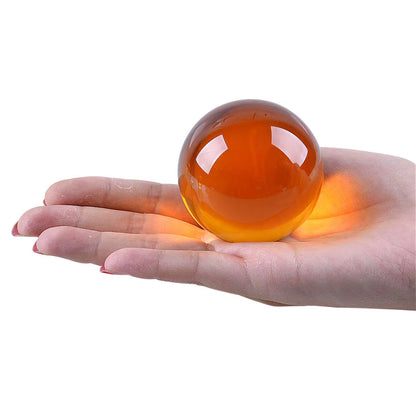 Amber Asian Rare Natural Quartz Magic Crystal Healing Ball Sphere 40/50/60Mm
