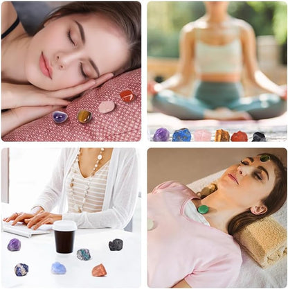 Crystals and Healing Stones,26 Pcs Healing Crystal Set for Meditation,7 Raw Chakra Stones Crystals Kit Pyramid Reiki Real Crystal Stones with Wooden Box,Gifts for Crystal Beginners