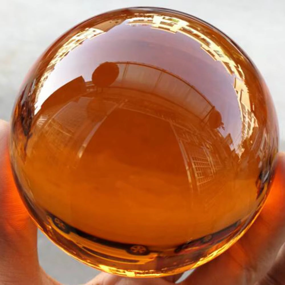 Amber Asian Rare Natural Quartz Magic Crystal Healing Ball Sphere 40/50/60Mm