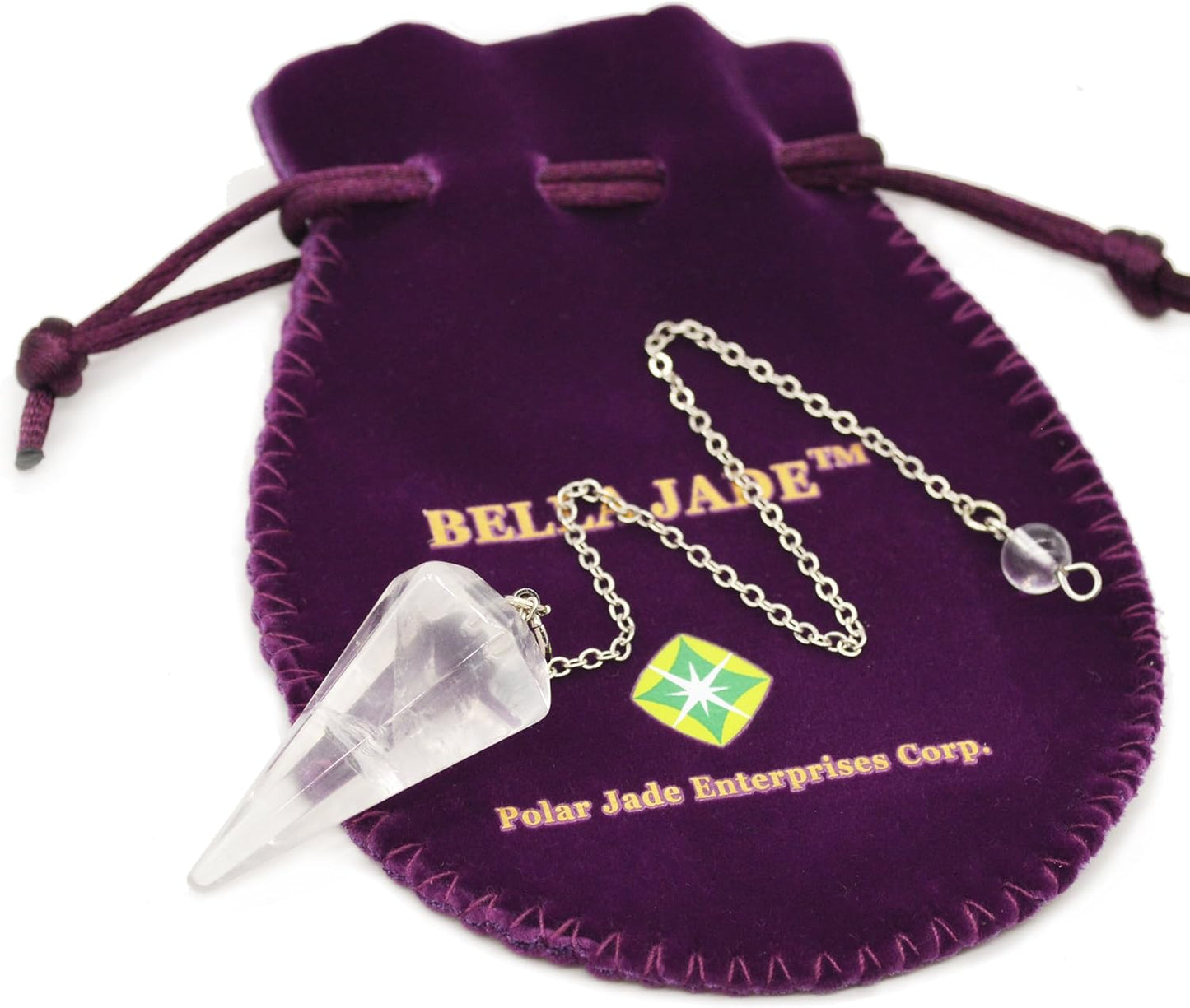 Pendulum Crystal for Dowsing, Divination and Healing - Crystal Pendulum with Chain, Perfect for Energy Balancing and Chakra Healing