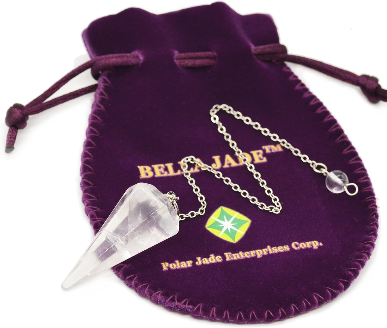 Pendulum Crystal for Dowsing, Divination and Healing - Crystal Pendulum with Chain, Perfect for Energy Balancing and Chakra Healing