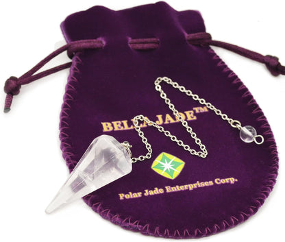 Pendulum Crystal for Dowsing, Divination and Healing - Crystal Pendulum with Chain, Perfect for Energy Balancing and Chakra Healing