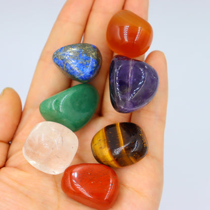 Natural Rainbow Chakra Crystal Raw Stone