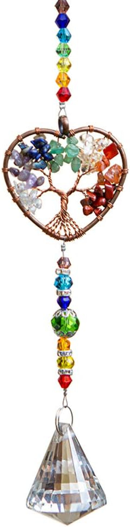 Crystals Sun Catcher - Life Tree Crystal Pendant Window Decorations Suncatchers for Window, Garden, Home Decoration (Multicolor)
