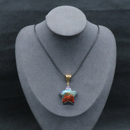 Retro Reiki Healing Energy Crystal Pendant Natural Stone for Yoga Meditation Spiritual 7 Chakra Jewelry Necklace Amulet