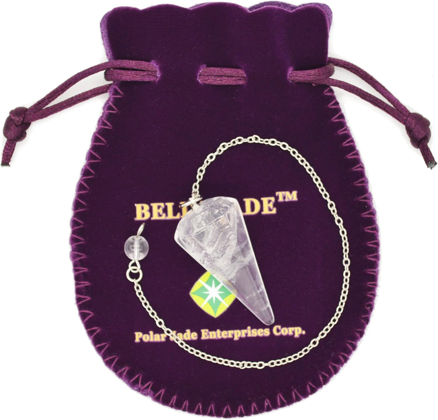 Pendulum Crystal for Dowsing, Divination and Healing - Crystal Pendulum with Chain, Perfect for Energy Balancing and Chakra Healing