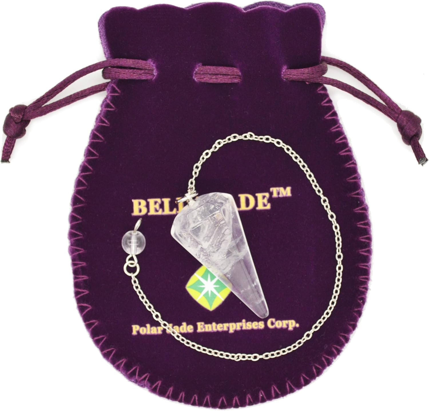 Pendulum Crystal for Dowsing, Divination and Healing - Crystal Pendulum with Chain, Perfect for Energy Balancing and Chakra Healing