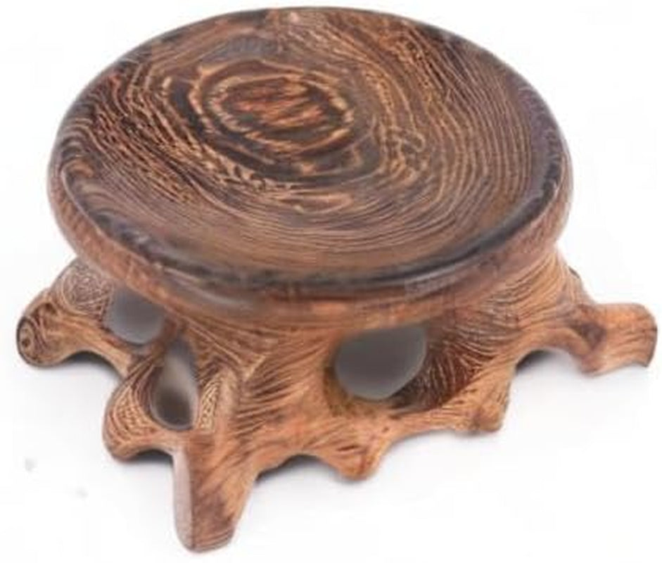 Crystal Ball 3 Inch (80Mm) with Exquisite Root Carving Wood Stand (Clear)
