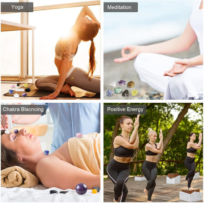 Crystals and Healing Stones Set, Chakra Crystal Kit, 28 Pcs Real Crystals for Beginners Rocks Gem Stones Energy Meditation Natural Reiki Spiritual Balancing Mindful Souls, Crystals Set Gifts for Women