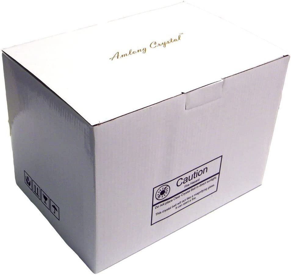 Clear Crystal Ball 150Mm (6 Inch) Including Golden Dragon Stand and Gift Package