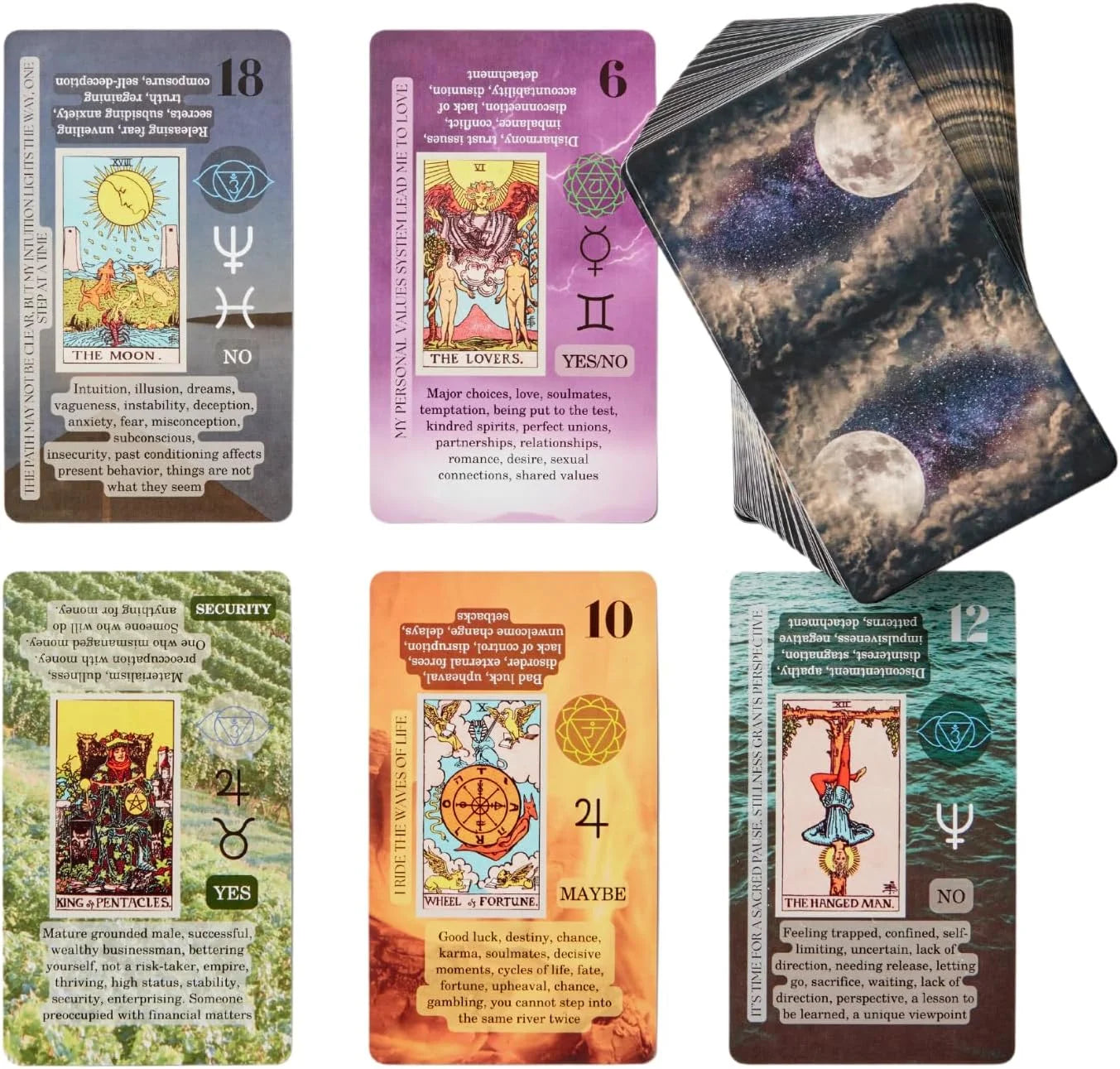 Learning Tarot Cards for Beginners with Meanings, Tarot Learning, Original Art
