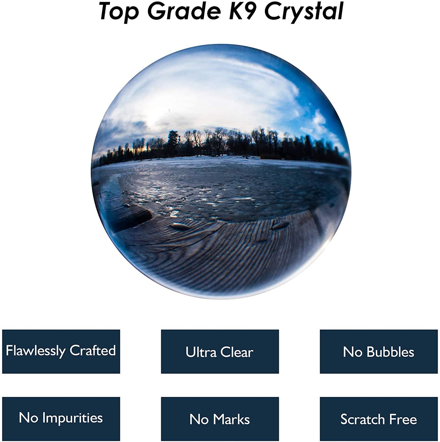 Crystal Ball for Photography 3 Pack, Props Decoration, K9 Lens Suitable Gazing for Divination, Feng Shui, Fortune Telling, Meditation, Magical Shots, Elegant Home & Party Decor(60/80/100Mm)