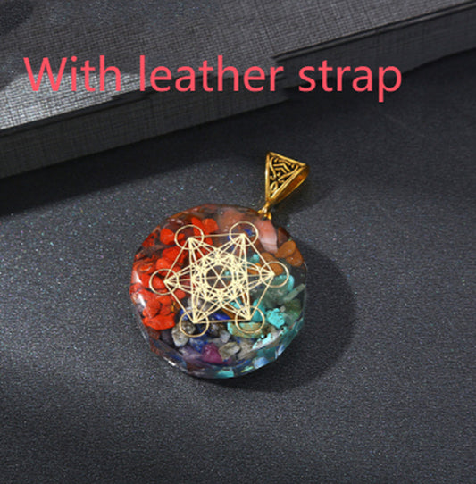 Retro Reiki Healing Energy Crystal Pendant Natural Stone for Yoga Meditation Spiritual 7 Chakra Jewelry Necklace Amulet