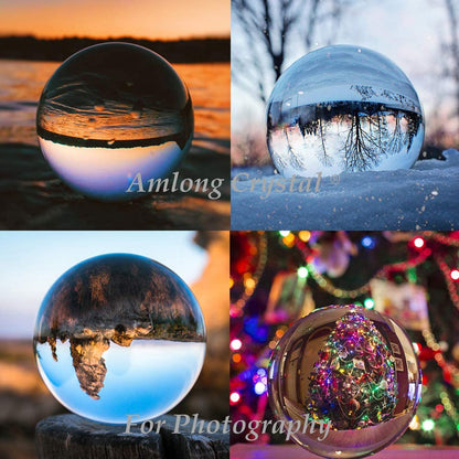 Clear Crystal Ball 150Mm (6 Inch) with Unicorn Stand and Gift Package for Decorative Ball, Lensball Photography, Gazing Divination or Feng Shui, and Fortune Telling Ball