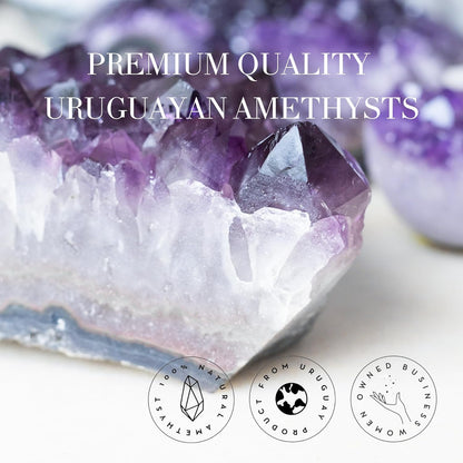 Large Amethyst Crystal Rock 1.5 to 2 Lb Raw Clusters from Uruguay Quartz Geode (600 Grams to 900 Grams)