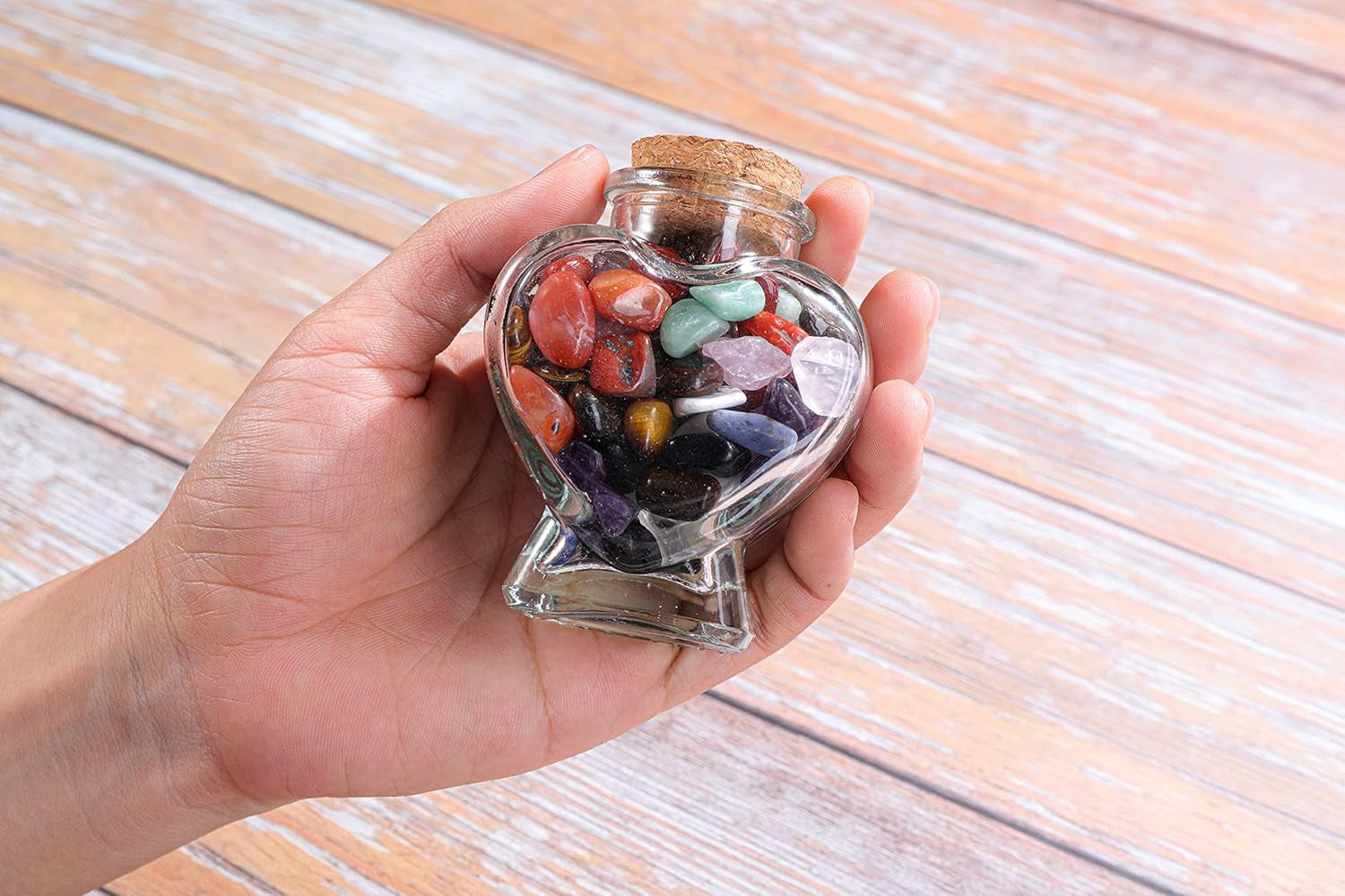 15 Assorted Tumbled Stones and Crystals Bulk, Irregular Rocks Natural Polished Gemstones and Crystals Quartz for Wicca Reiki Chakra Healing Meditation Home Indoor Decorations Christmas Day Gift