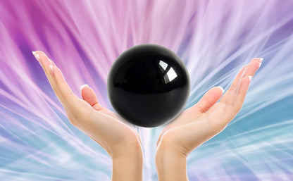 Black Obsidian Crystal Balls for Fengshui, Meditation, Crystal Healing, Divination, Home Decoration, Black Magic Crystal Sphere