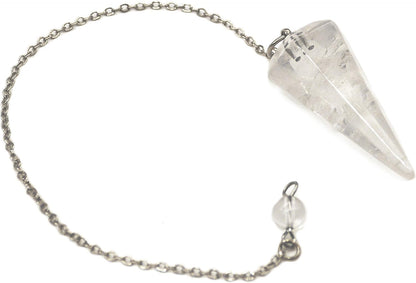 Pendulum Crystal for Dowsing, Divination and Healing - Crystal Pendulum with Chain, Perfect for Energy Balancing and Chakra Healing