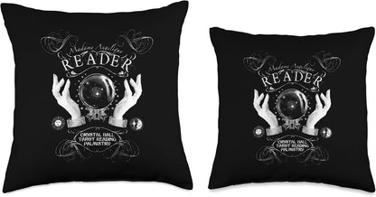 Fortune Teller Tarot Reading Moon Phase Throw Pillow