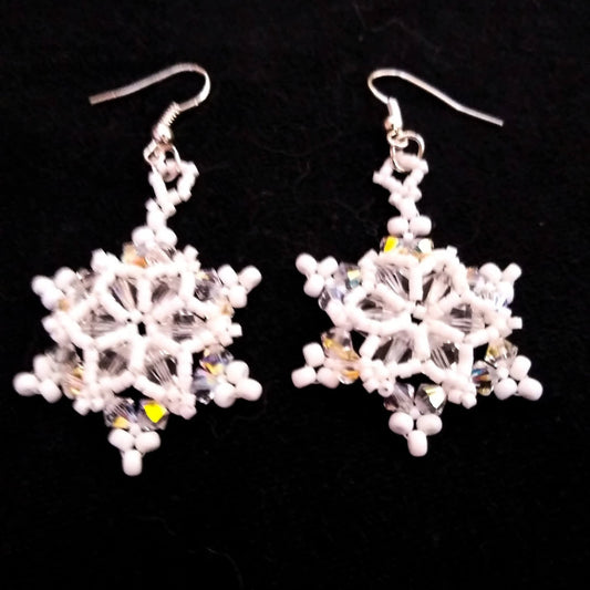 Austrian Crystal Snowflake Earrings