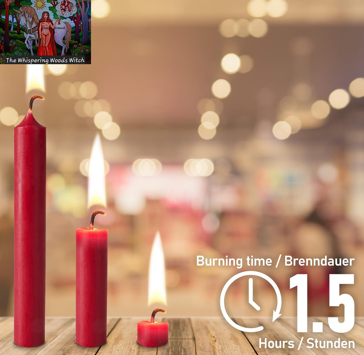 Mini Taper Candles 20 Pcs - Dark Red (Bordeaux) - 3¾ X ½ Inches Unscented Candles for Rituals, Spells, Witchcraft, Wedding, Home Decor and Party