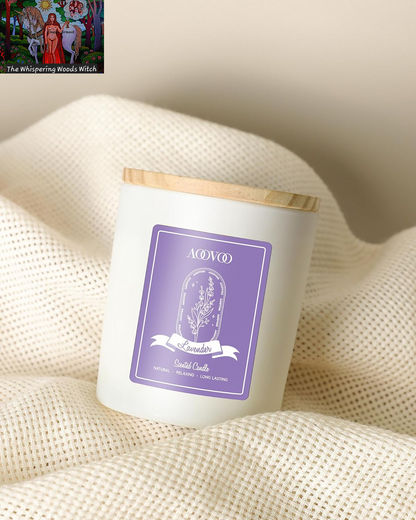 Lavender Scented Candles for Women - Aromatherapy Candle with Crystals Inside, 10Oz Soy Candles for Home Scented, Birthday Gifts Mothers Day Candle for Women Mom